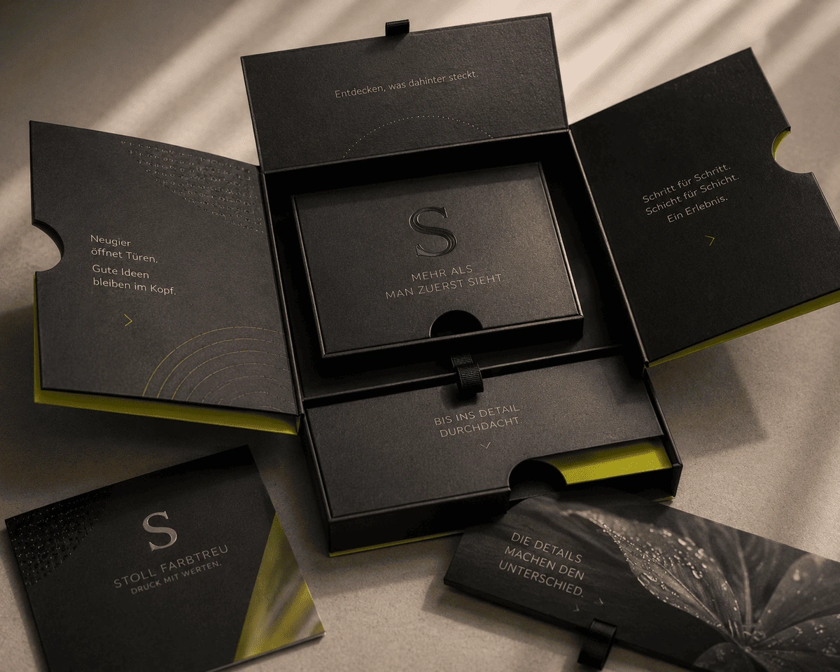 Elegantes schwarzes Premium-Verpackungsset